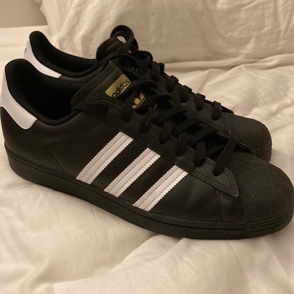 adidas Originals Black Sneakers with White Stripes